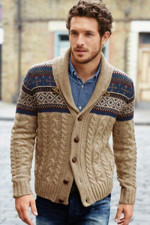 Cardigan en laine beige